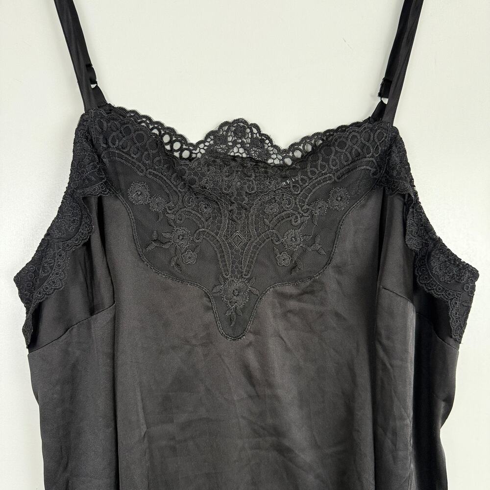 Torrid Black Lace Trim Satin Cami Tank Top Sophie - 2 2X - Picture 2 of 9